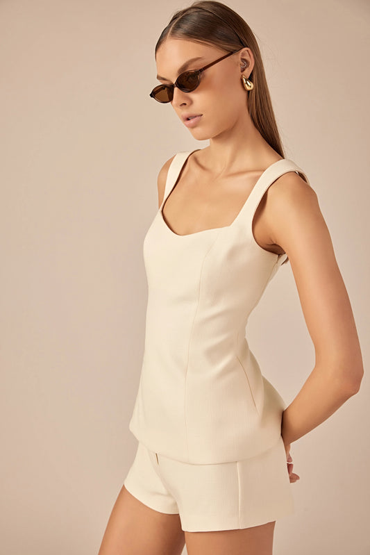 Blend Low Rise Shorts - Light Beige