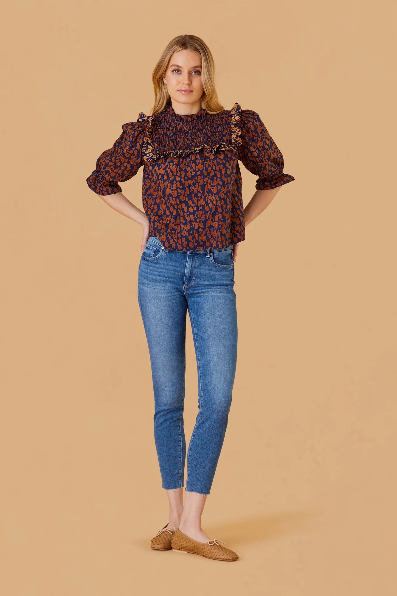 OLIVA By Livro - Rollins Top - Spotted Brown