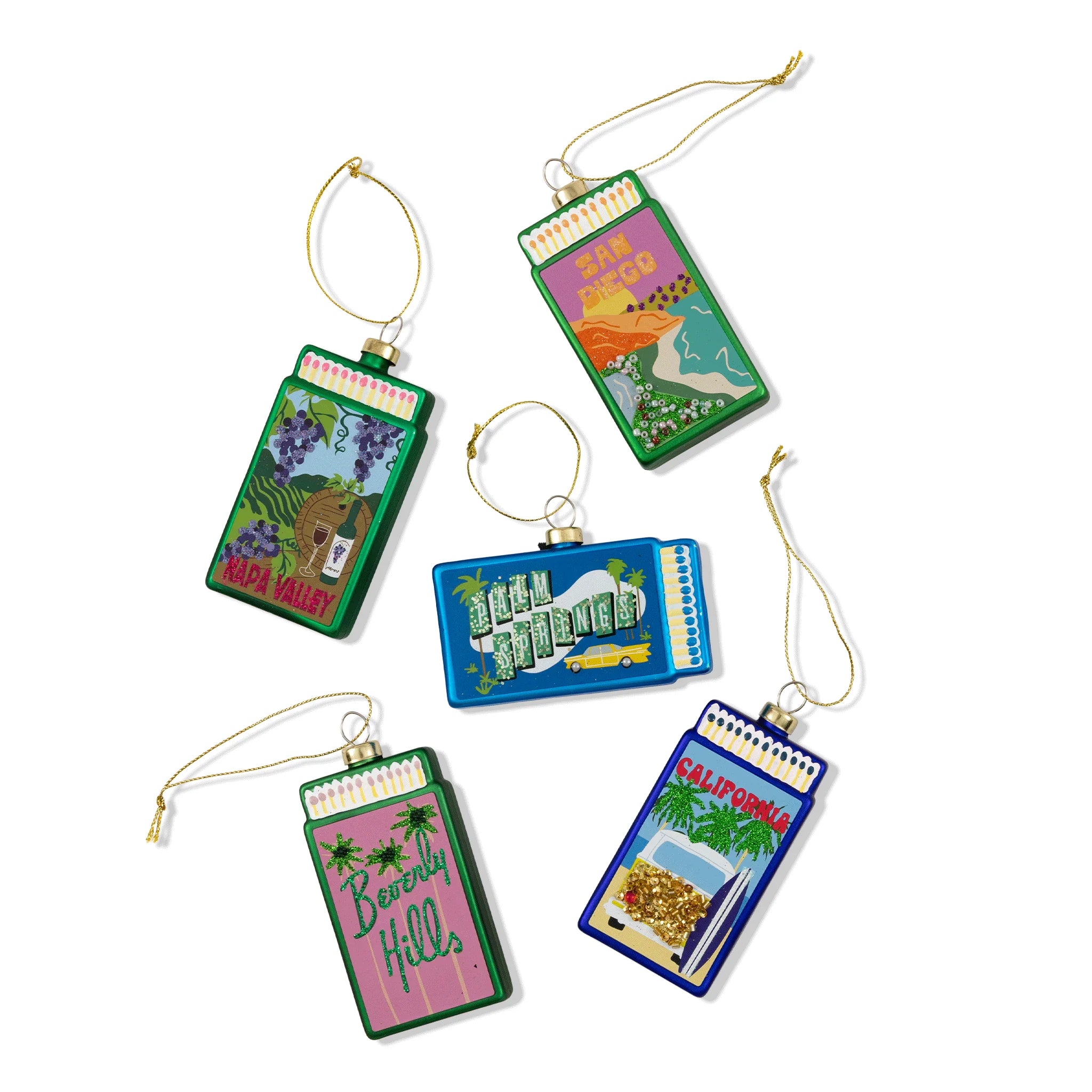 Matchbook Ornament - California
