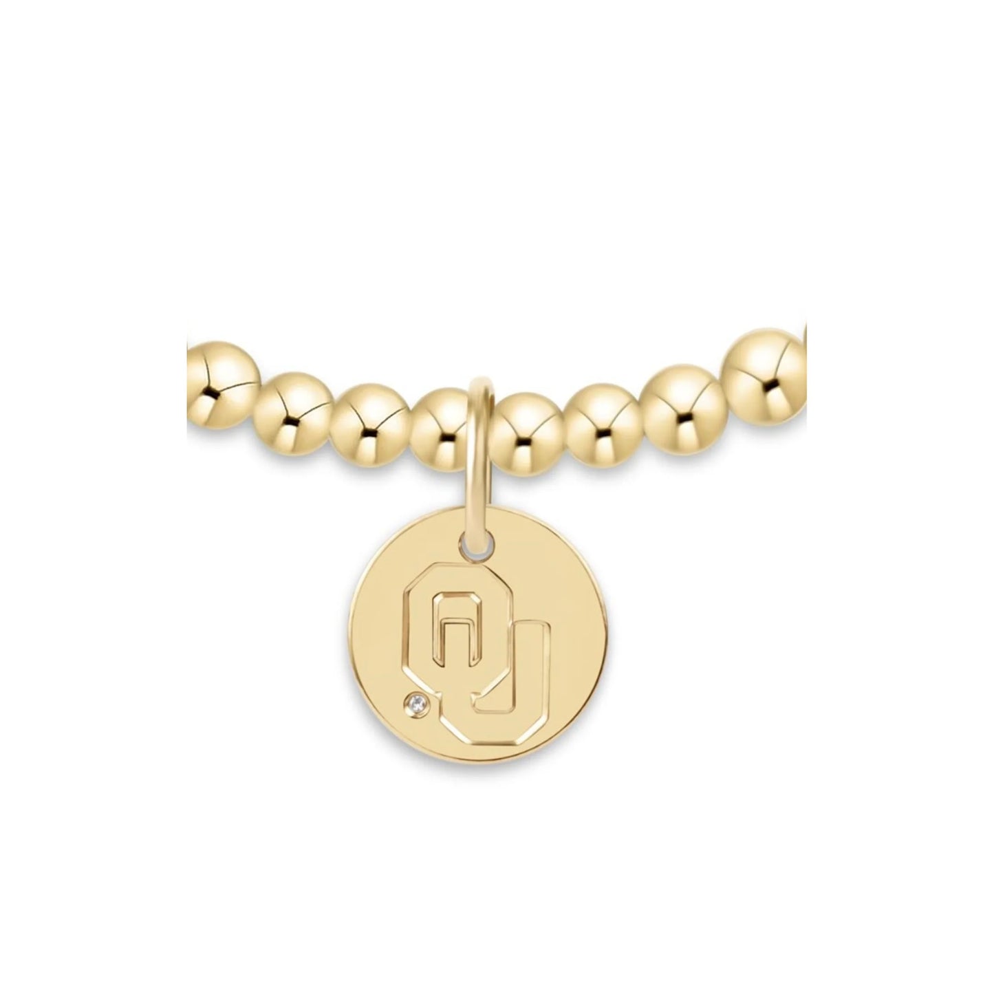 eCollegiate Classic Gold 3mm Bracelet - Oklahoma Disc