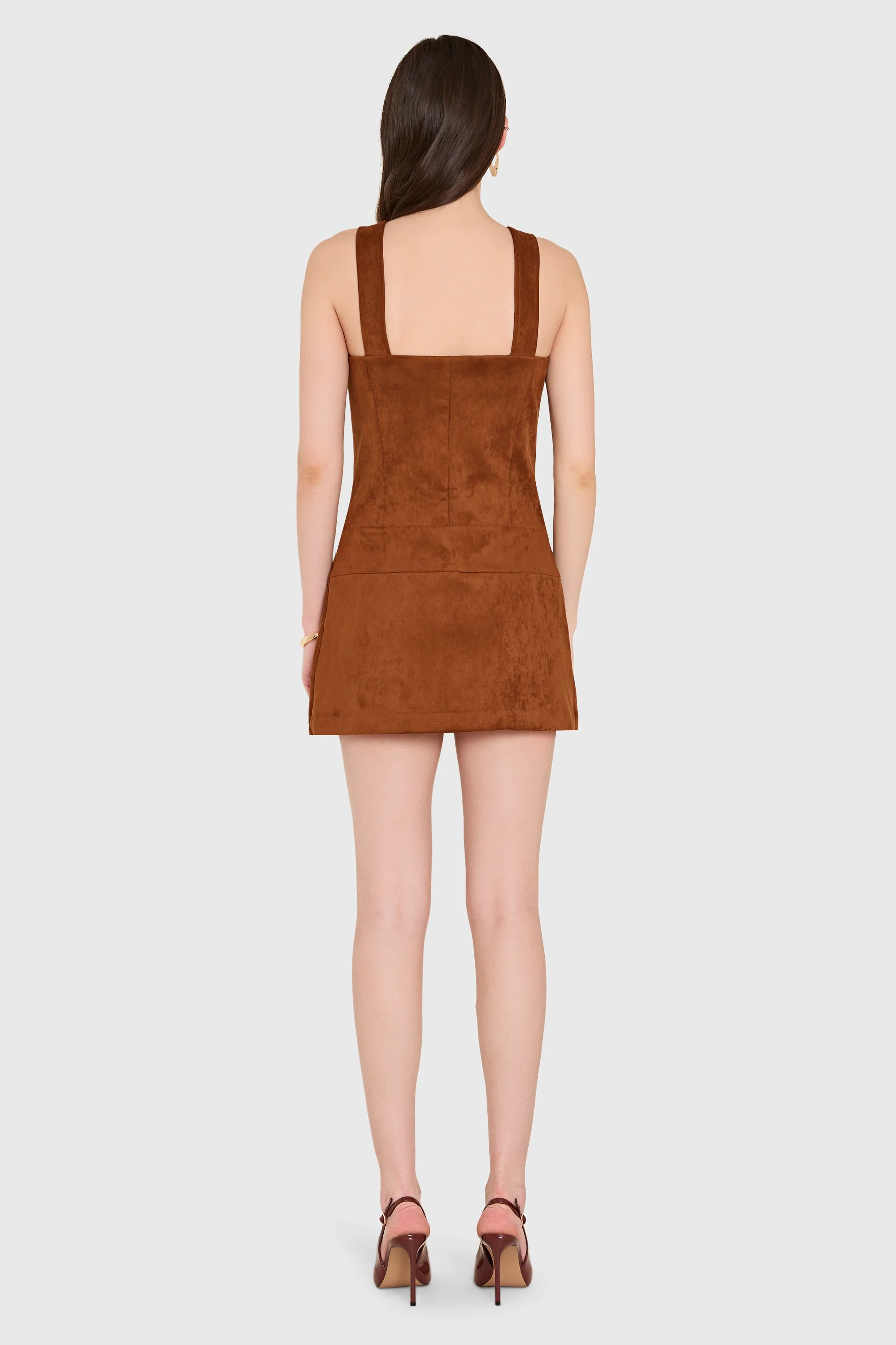 Robin Romper in Suede - Chestnut