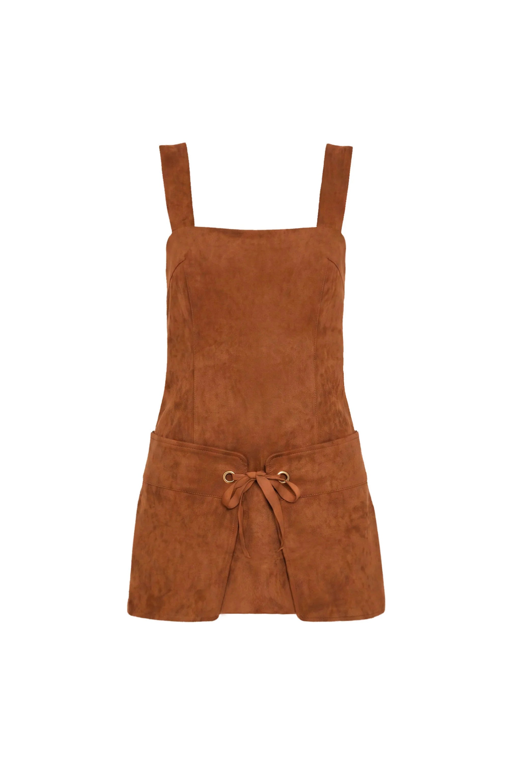 Robin Romper in Suede - Chestnut