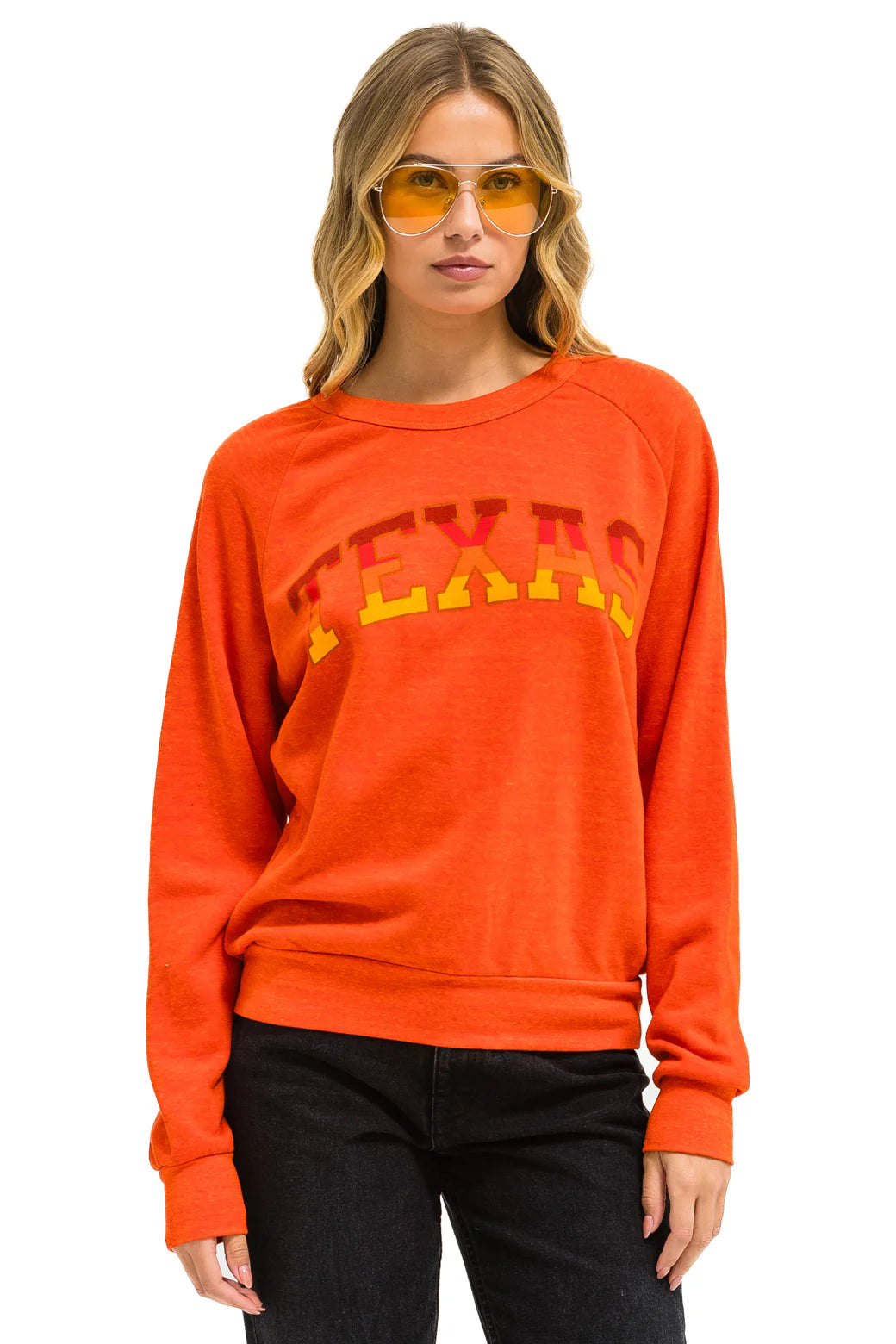 Aviator Nation - University of Texas Crew Sweatshirt - Orange