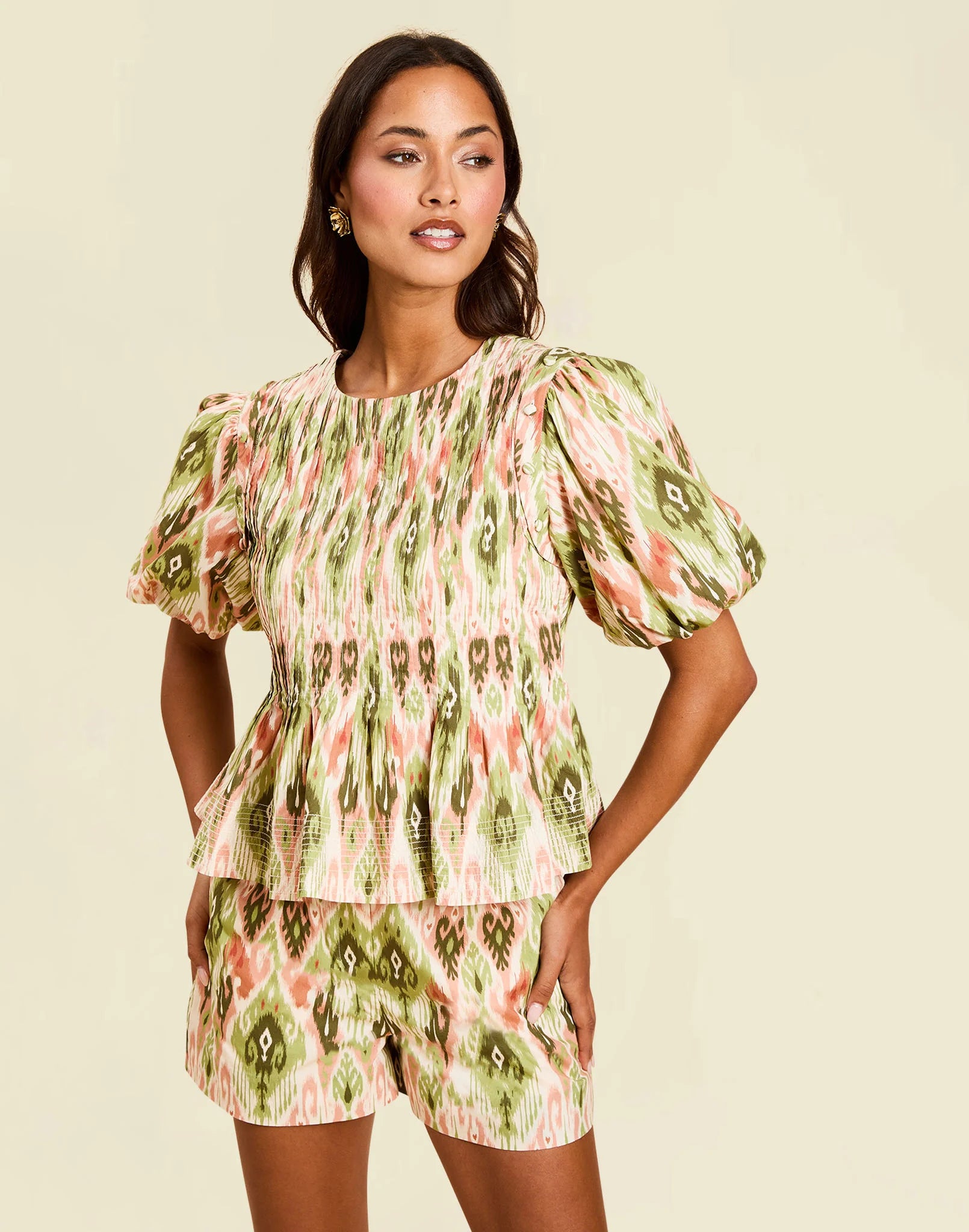 Santa Fe Convertible Top - Sweet Pea Ikat