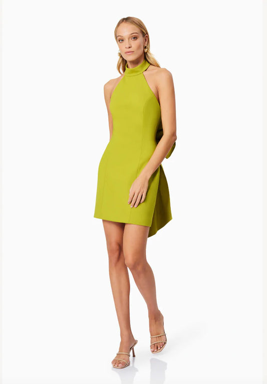 ELLIATT - Eden Cocktail Mini Dress in Chartreuse