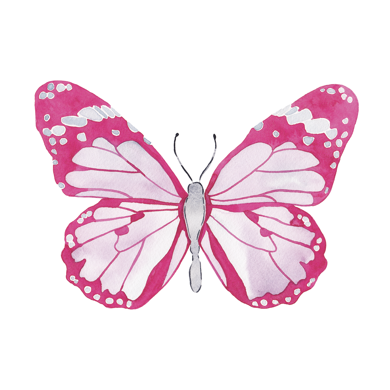 Pink Butterfly Acrylic Art Block