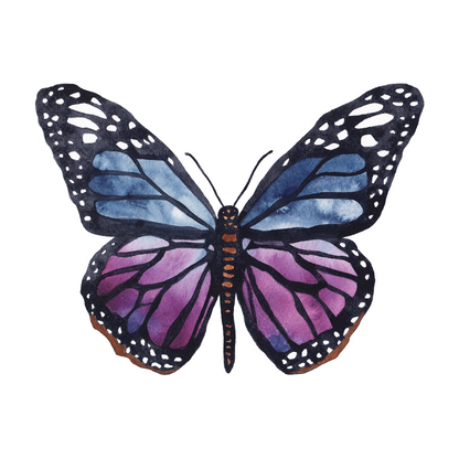 Purple Butterfly Acrylic Art Block