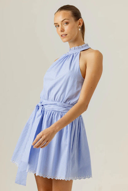 Sundays - Stripe Lizette Dress - Blue Stripe