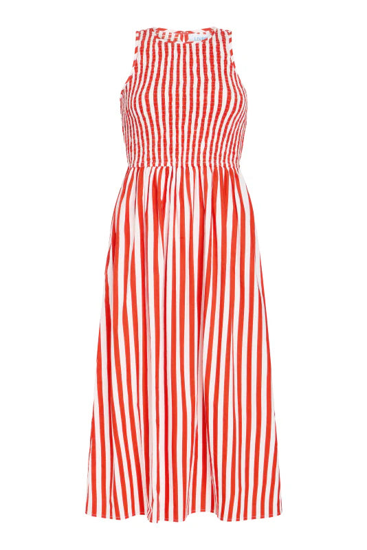 Stroll Dress - Red Stripes