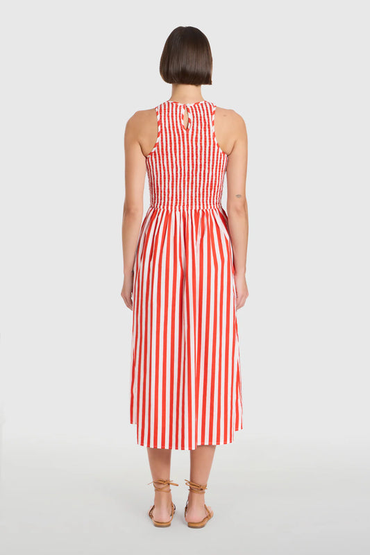 Stroll Dress - Red Stripes