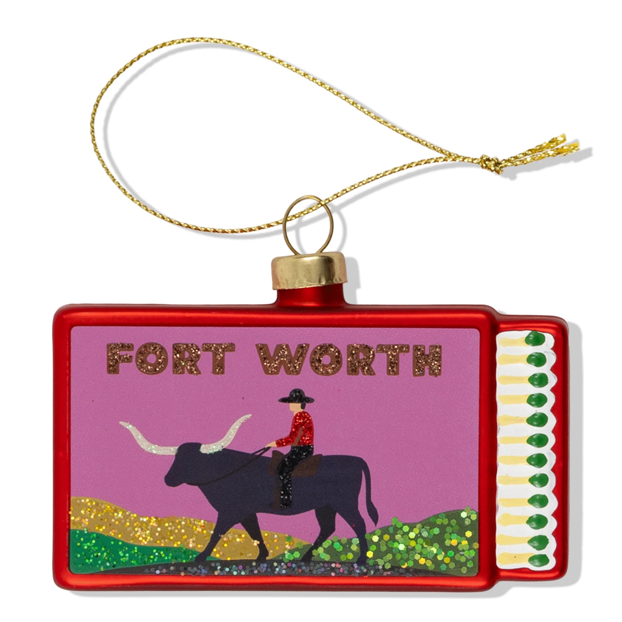 Matchbook Ornament - Fort Worth