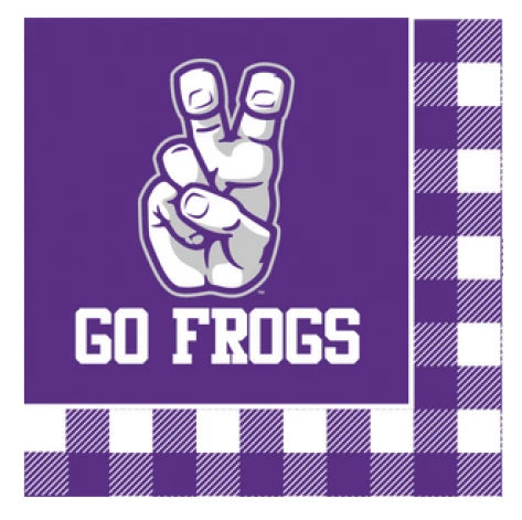 Checkerboard Full Color Napkins - TCU Go Frogs