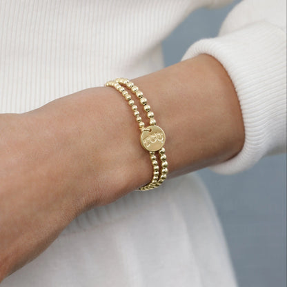 eCollegiate Classic Gold 3mm Bracelet - TCU Disc