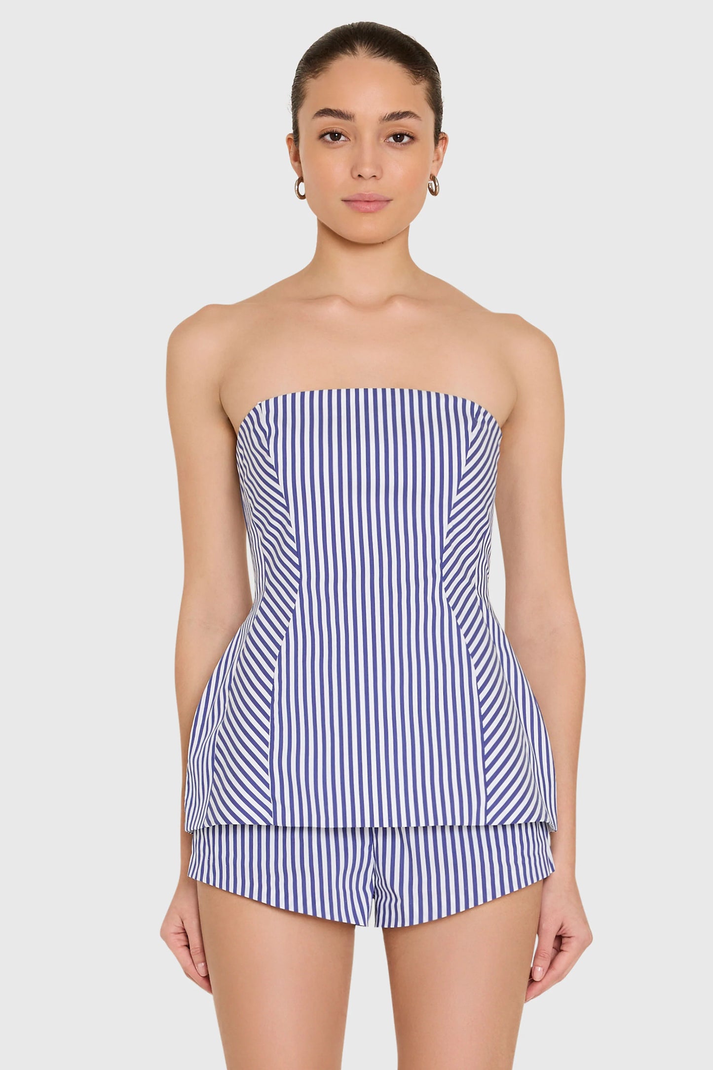 Linda Top in Bayhaven Stripe - Blue Ivory