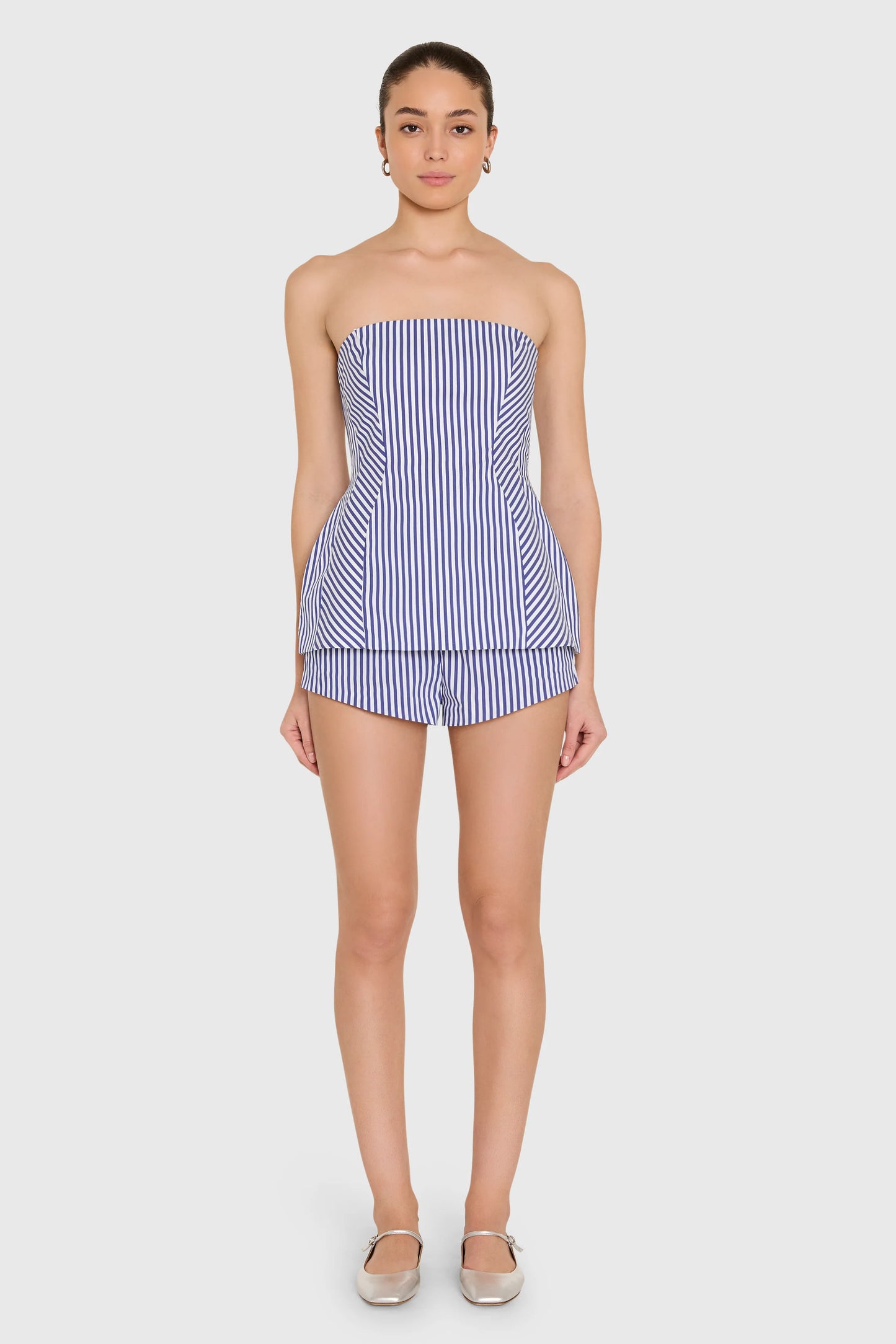Linda Top in Bayhaven Stripe - Blue Ivory