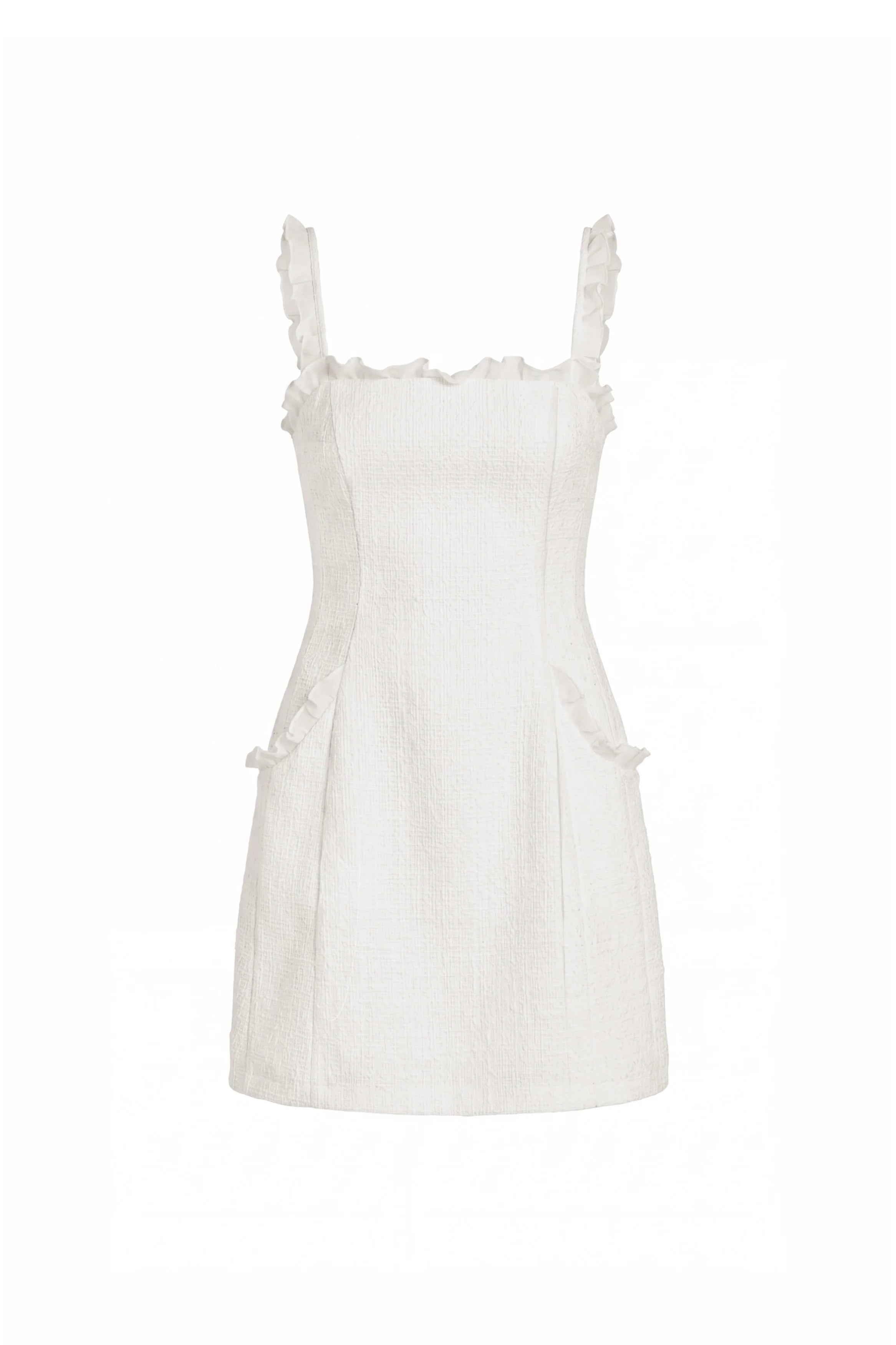 Andreina Dress in Camellia Tweed - Ivory