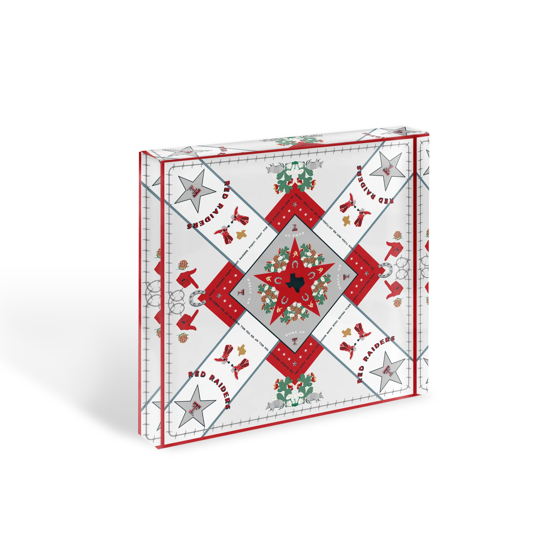 Texas Tech Red Raiders Acrylic Block Scarf Art – Spinout
