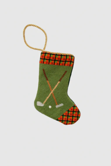 Bauble Stockings - Tee Time Tidings (Golf Clubs)