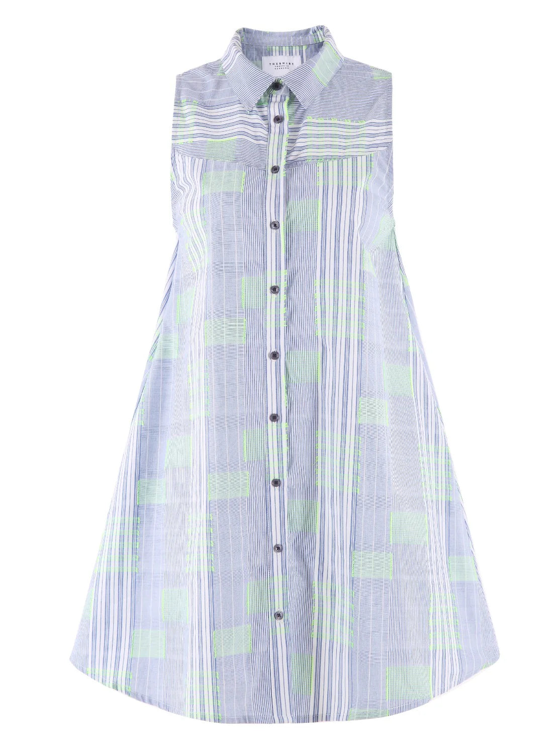 The Sleeveless Raya Dress - Fluorescent Block