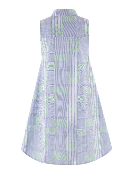 The Sleeveless Raya Dress - Fluorescent Block