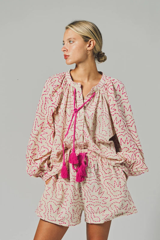 The Hannah Short - Hot Pink Stitch