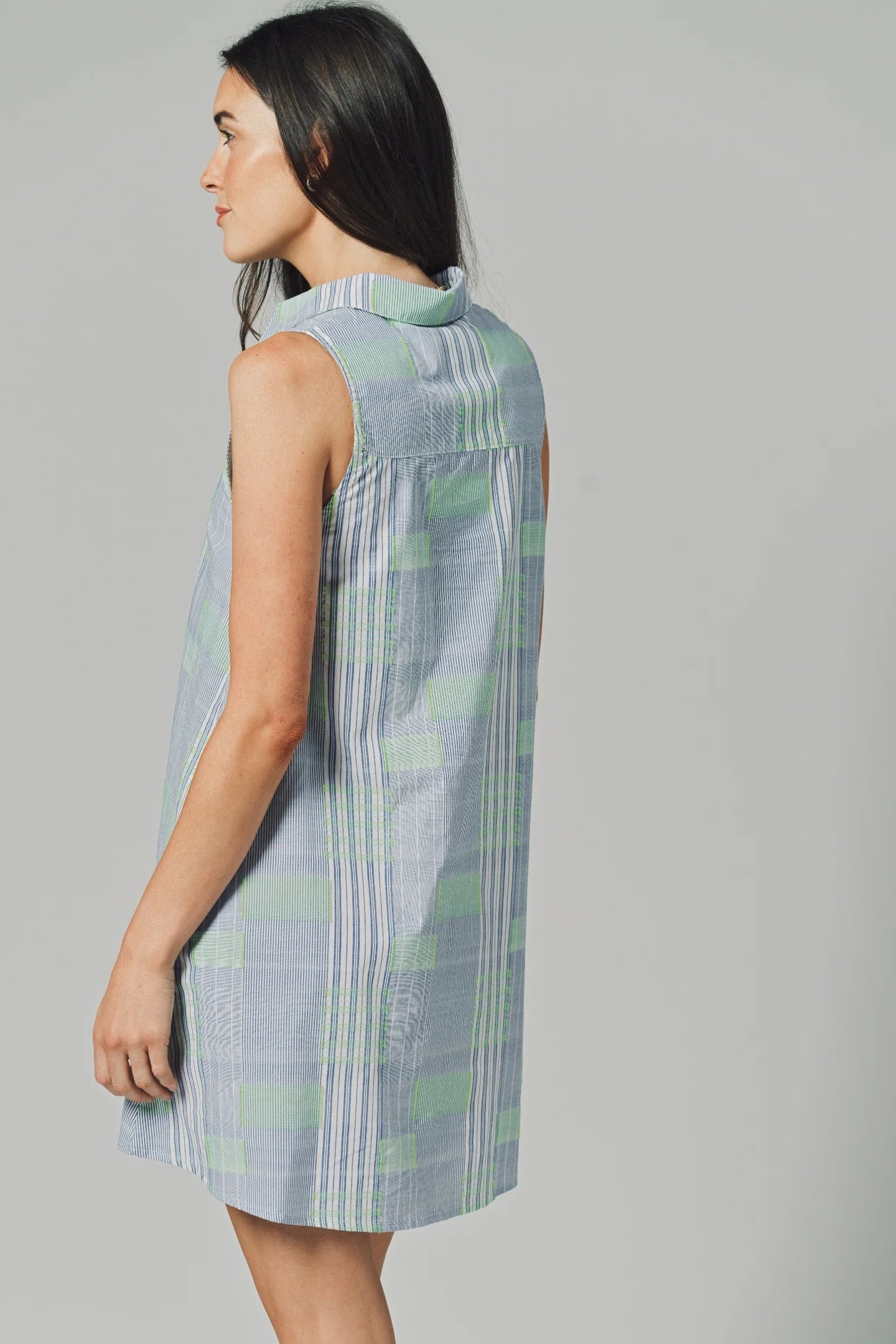 The Sleeveless Raya Dress - Fluorescent Block