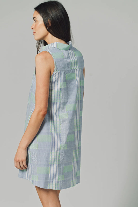 The Sleeveless Raya Dress - Fluorescent Block