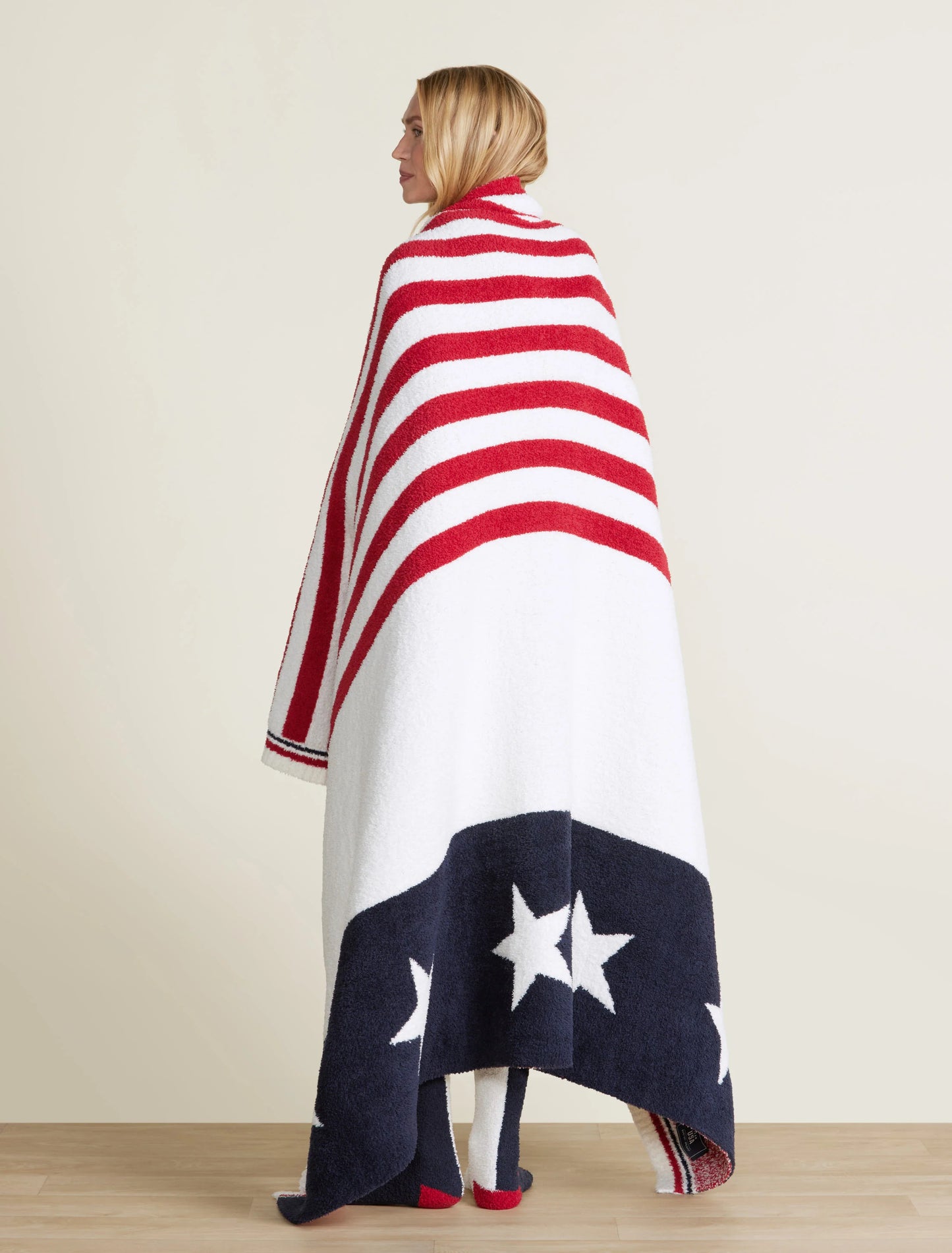 Barefoot Dreams - CozyChic® Team USA Stars And Stripes Throw - Indigo Multi