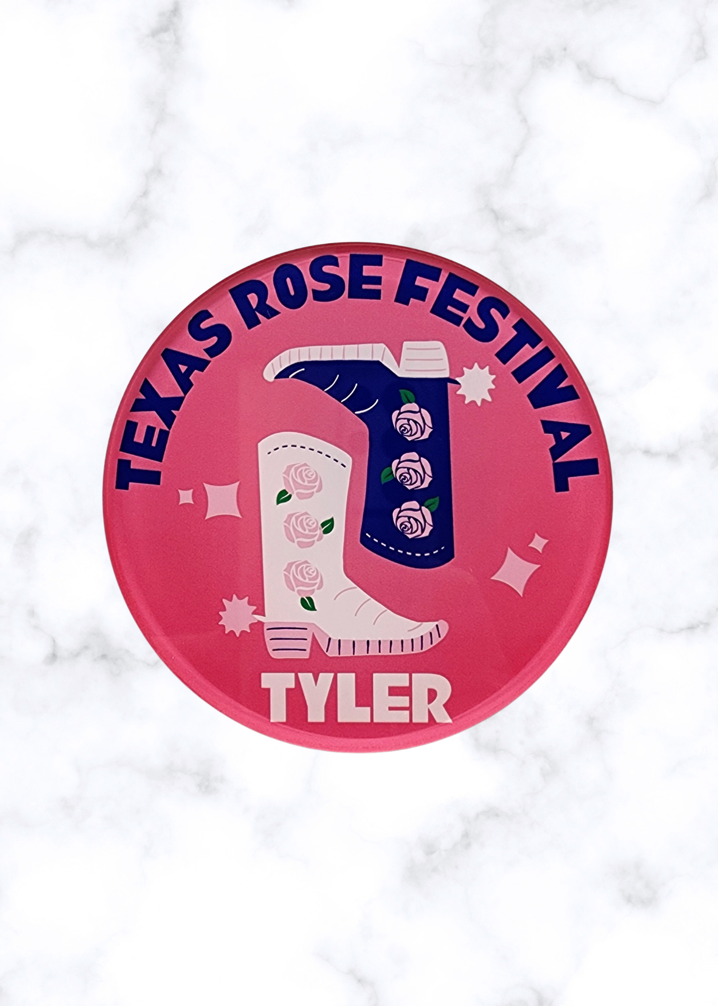 Texas Rose Festival Coaster | Pink