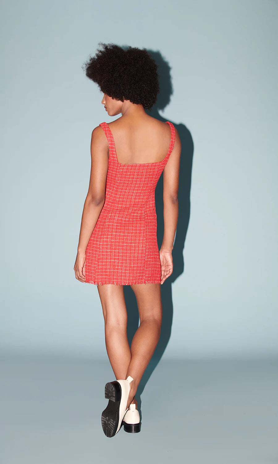 Saylor - Velma Tweed Mini Dress - Red