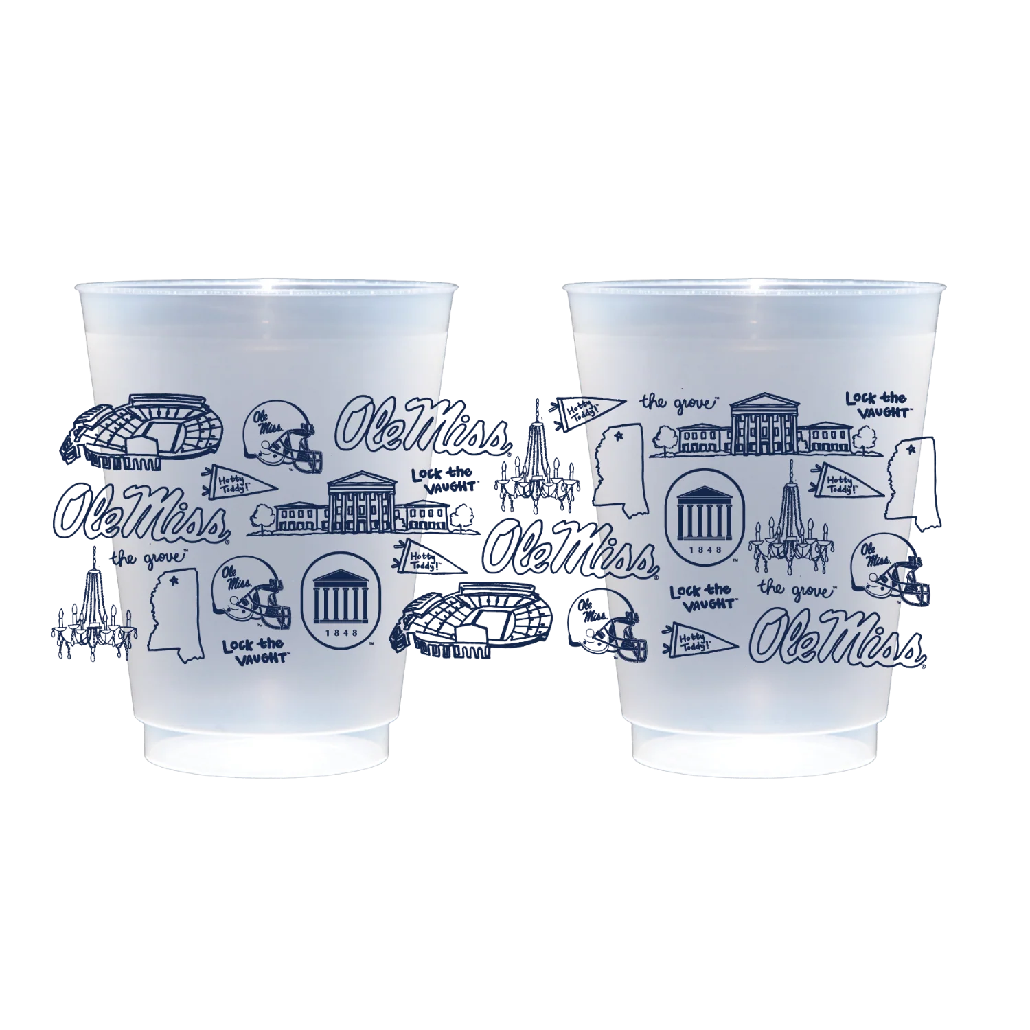 Ole Miss Shatterproof Cups - Set of 8