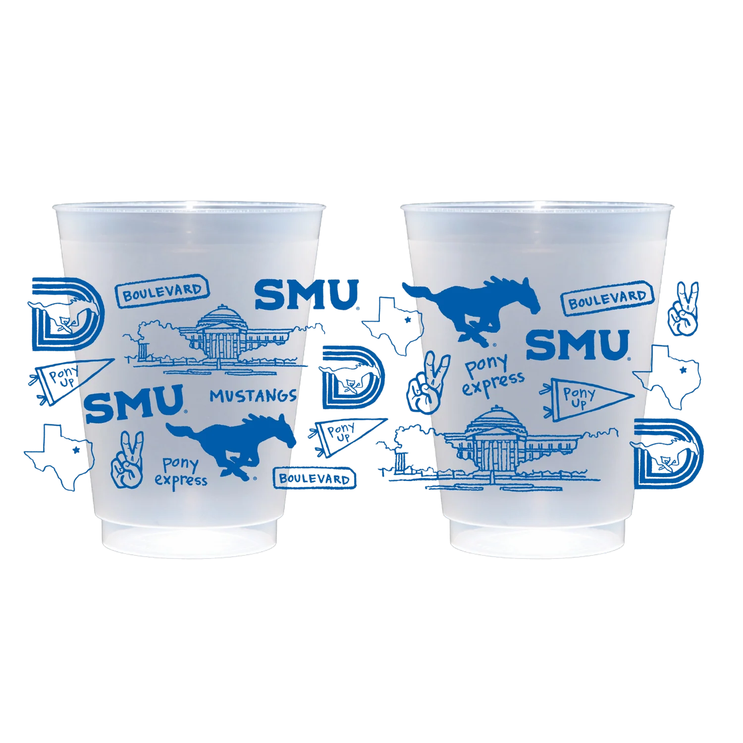 SMU Shatterproof Cups - Set of 8