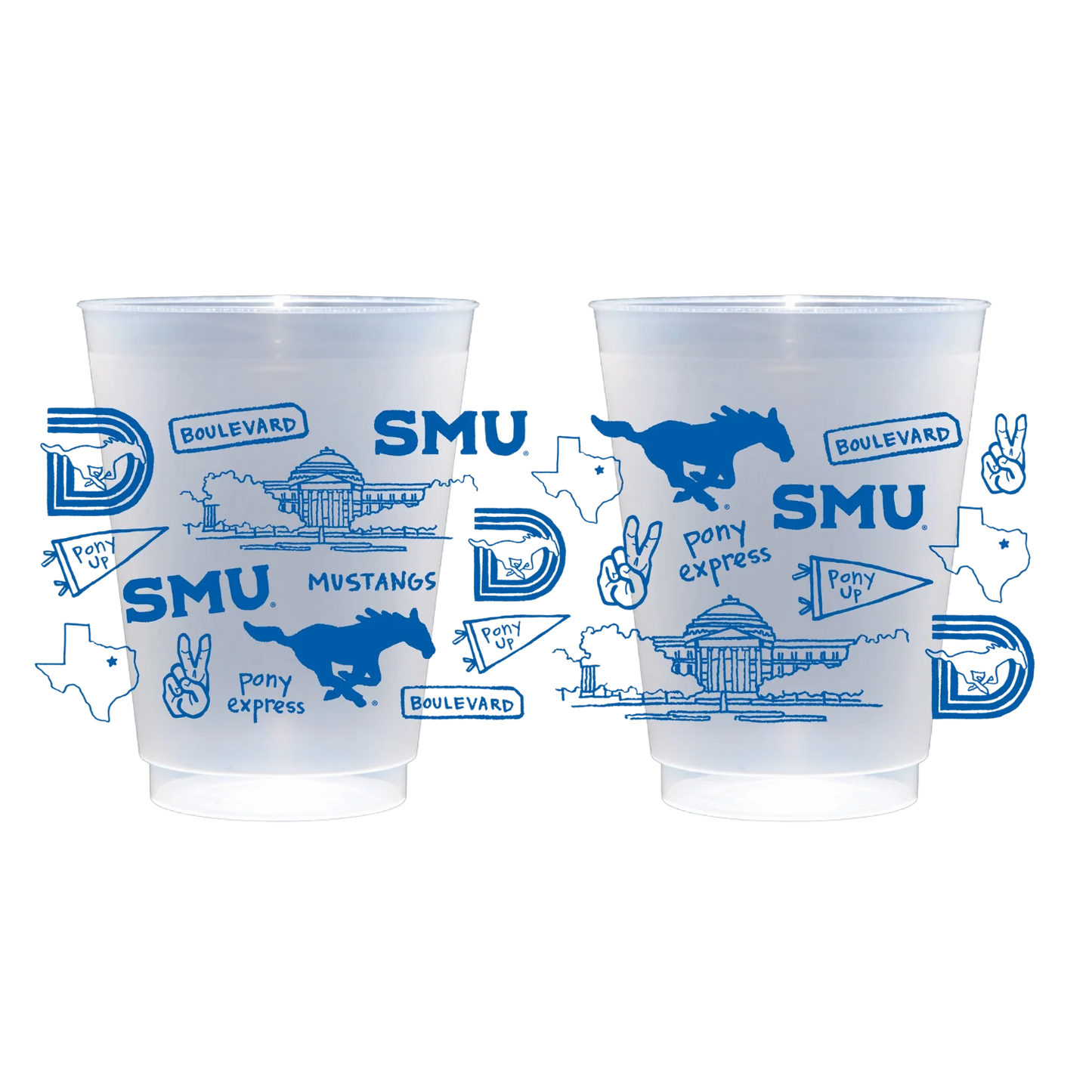 SMU Shatterproof Cups - Set of 8