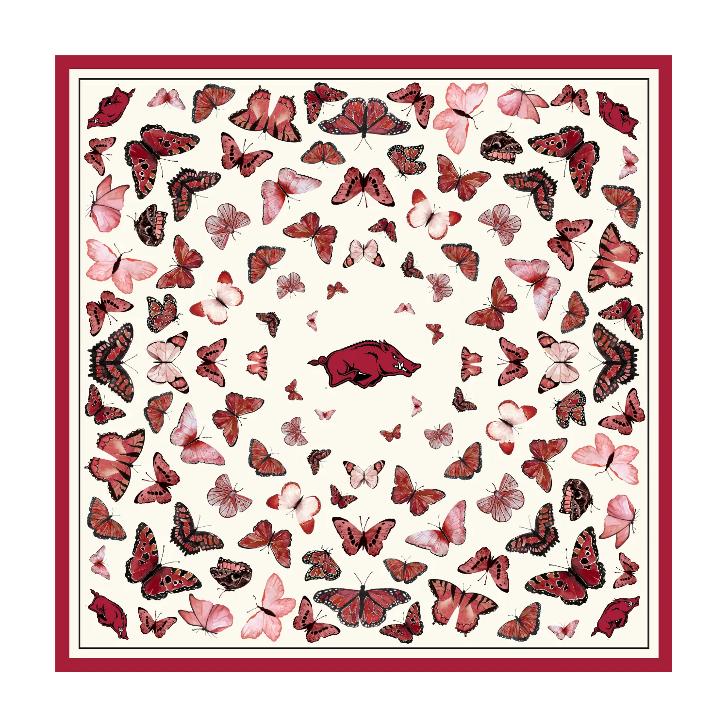Arkansas Square Silk Scarf
