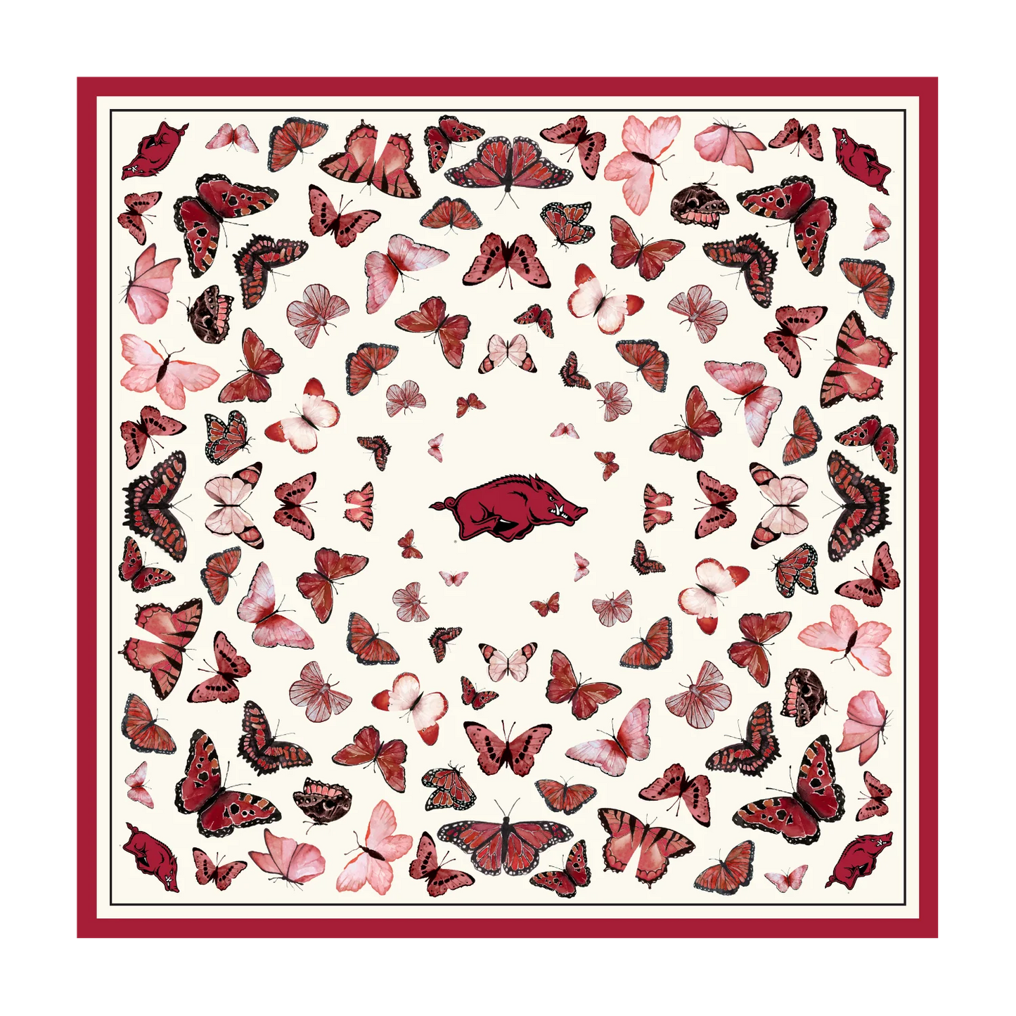 Arkansas Square Silk Scarf