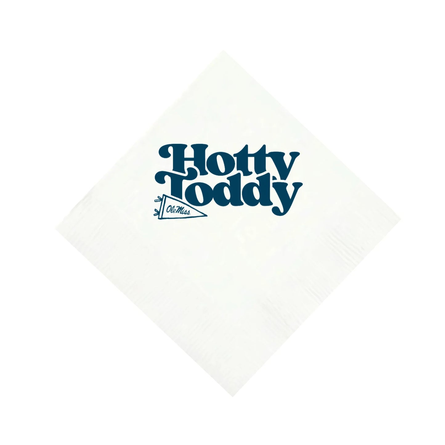 Ole Miss Cocktail Napkins - White