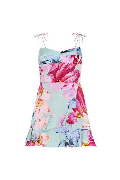Magnolia Romper in Daphne Floral - Blue Multi