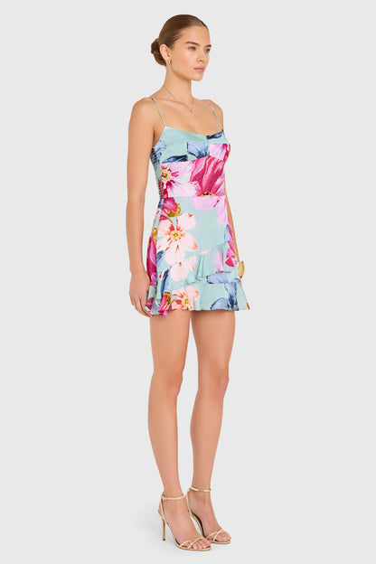 Magnolia Romper in Daphne Floral - Blue Multi