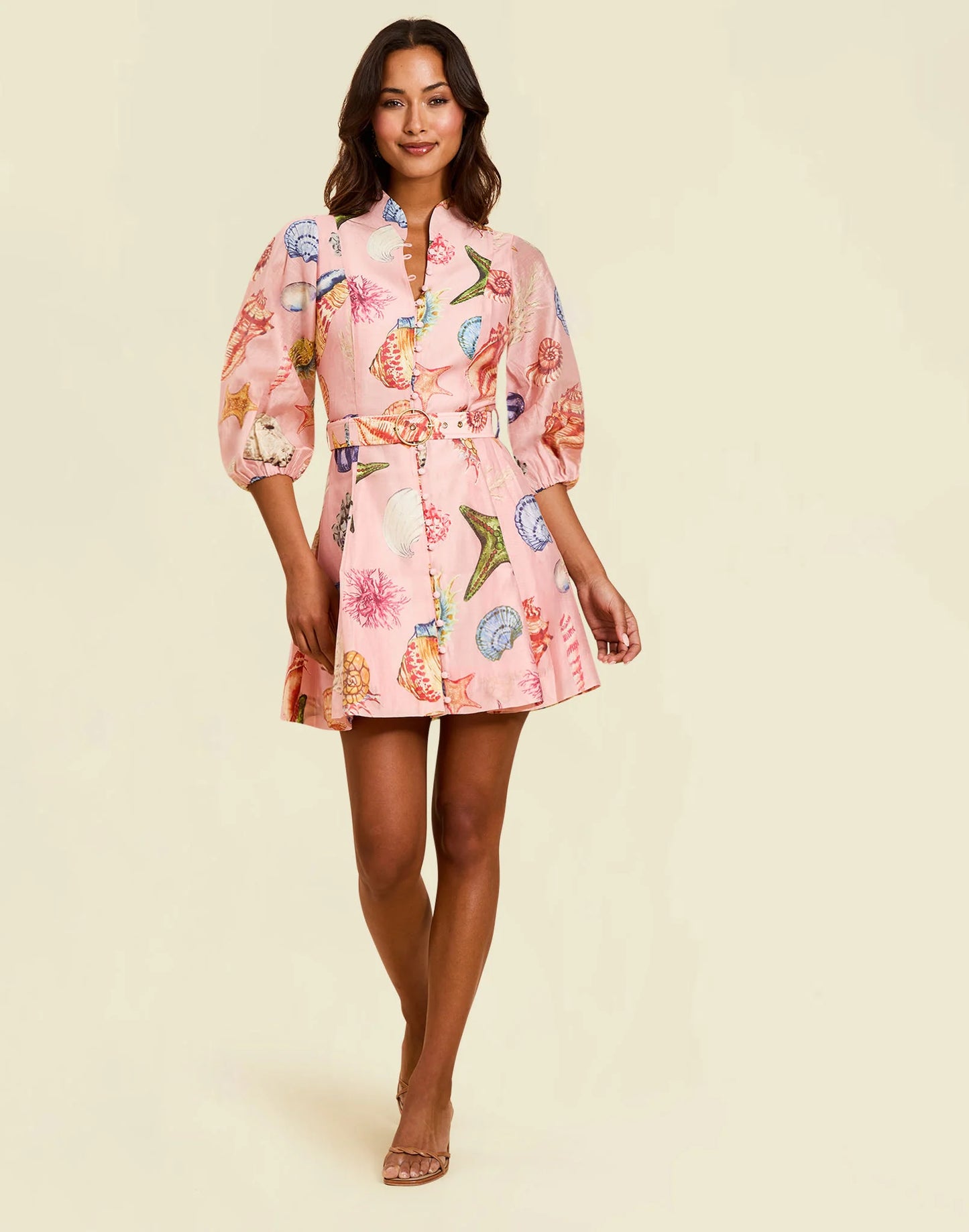 Valencia Mini Dress - Seashell Symphony
