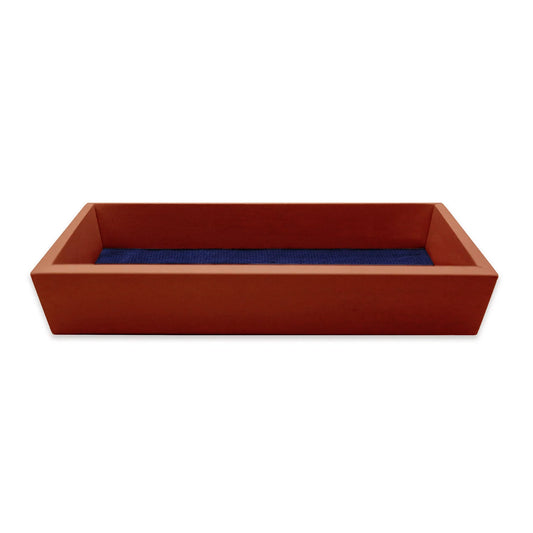 Mississippi Valet Tray (Dark Navy) (Chestnut Wood)