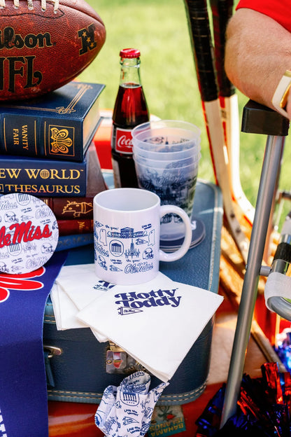 Ole Miss Cocktail Napkins - White
