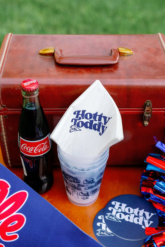 Ole Miss Cocktail Napkins - White