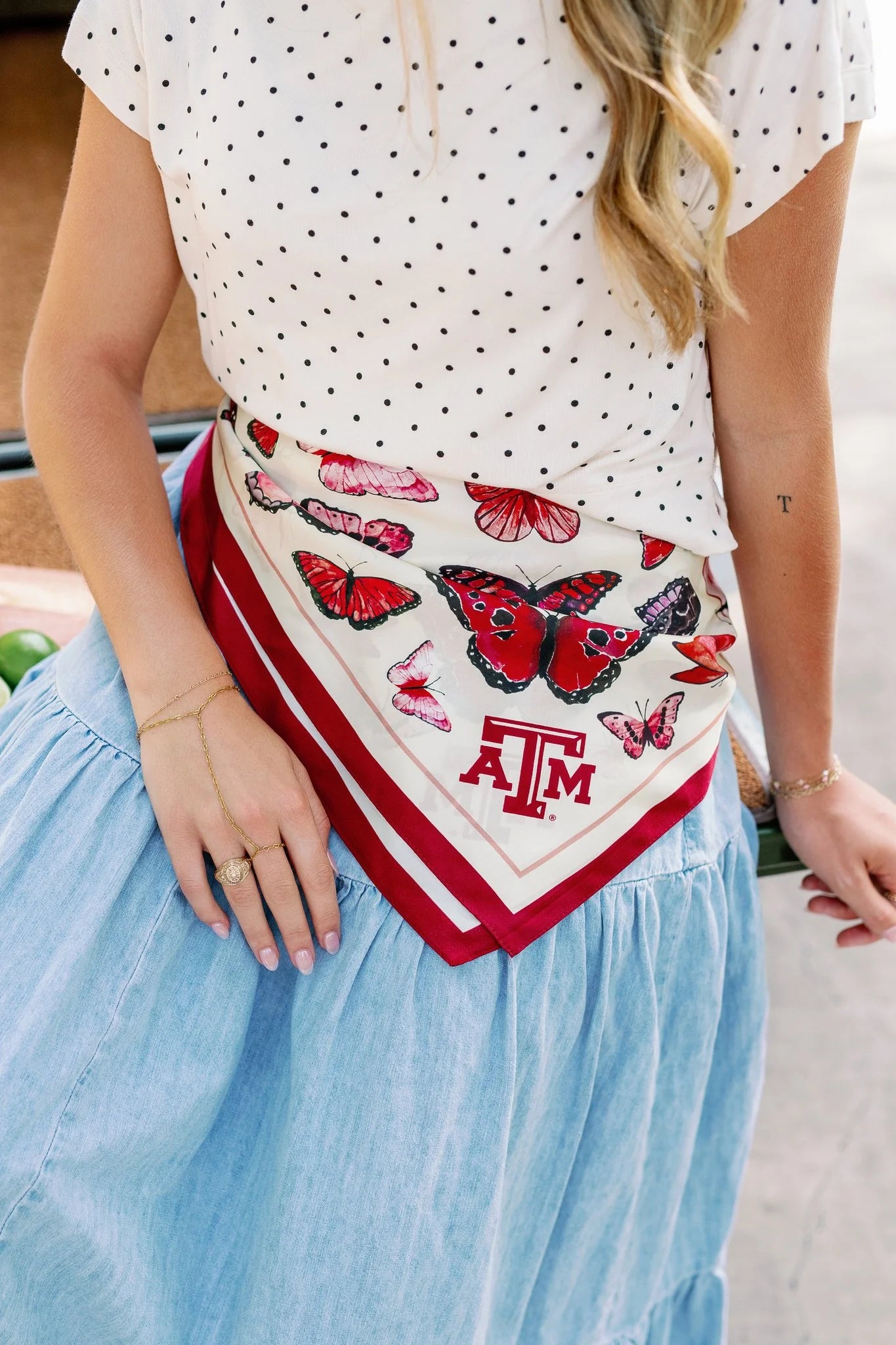 Texas A&M University Square Silk Scarf