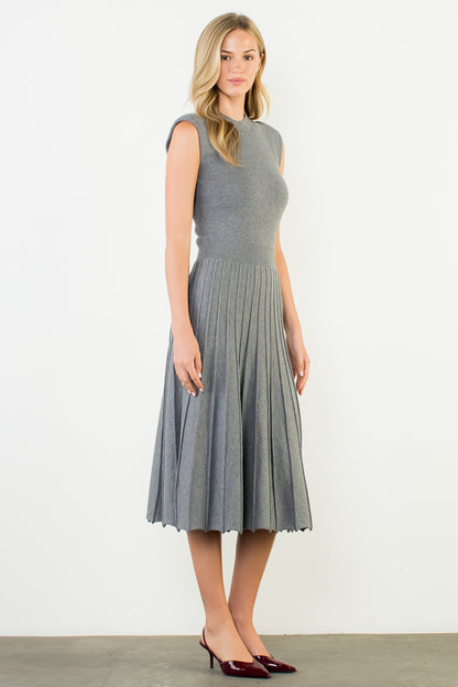 Sleeveless Knit Maxi Dress - Heather Grey