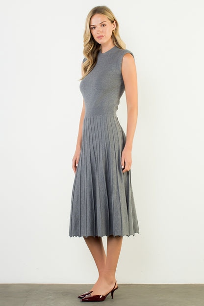 Sleeveless Knit Maxi Dress - Heather Grey