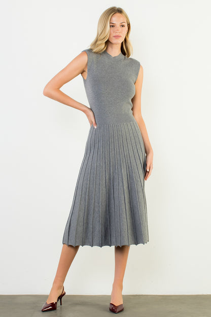 Sleeveless Knit Maxi Dress - Heather Grey