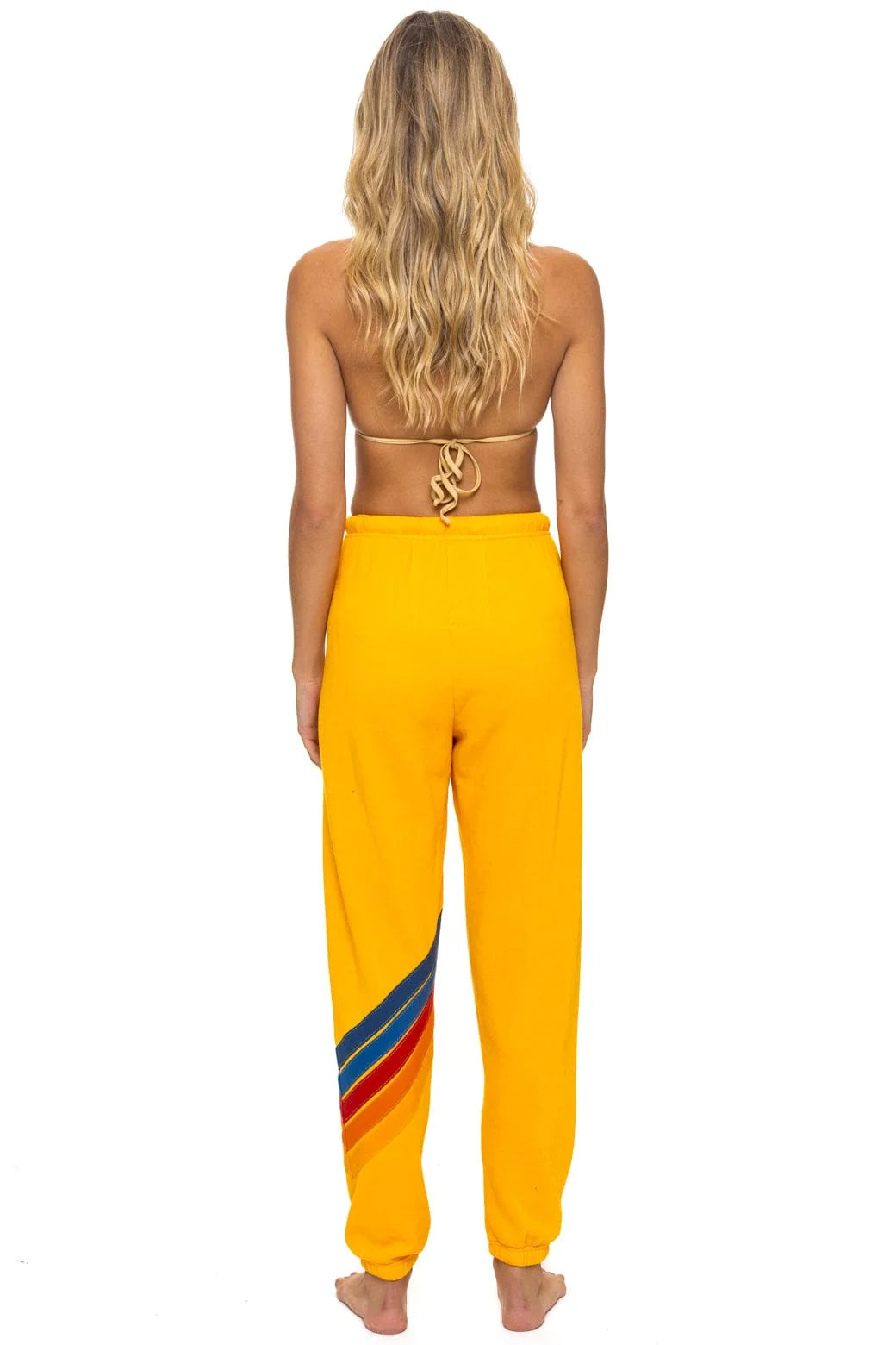 ALL SEASONS CIRCLE CHEVRON SWEATPANTS - GOLD