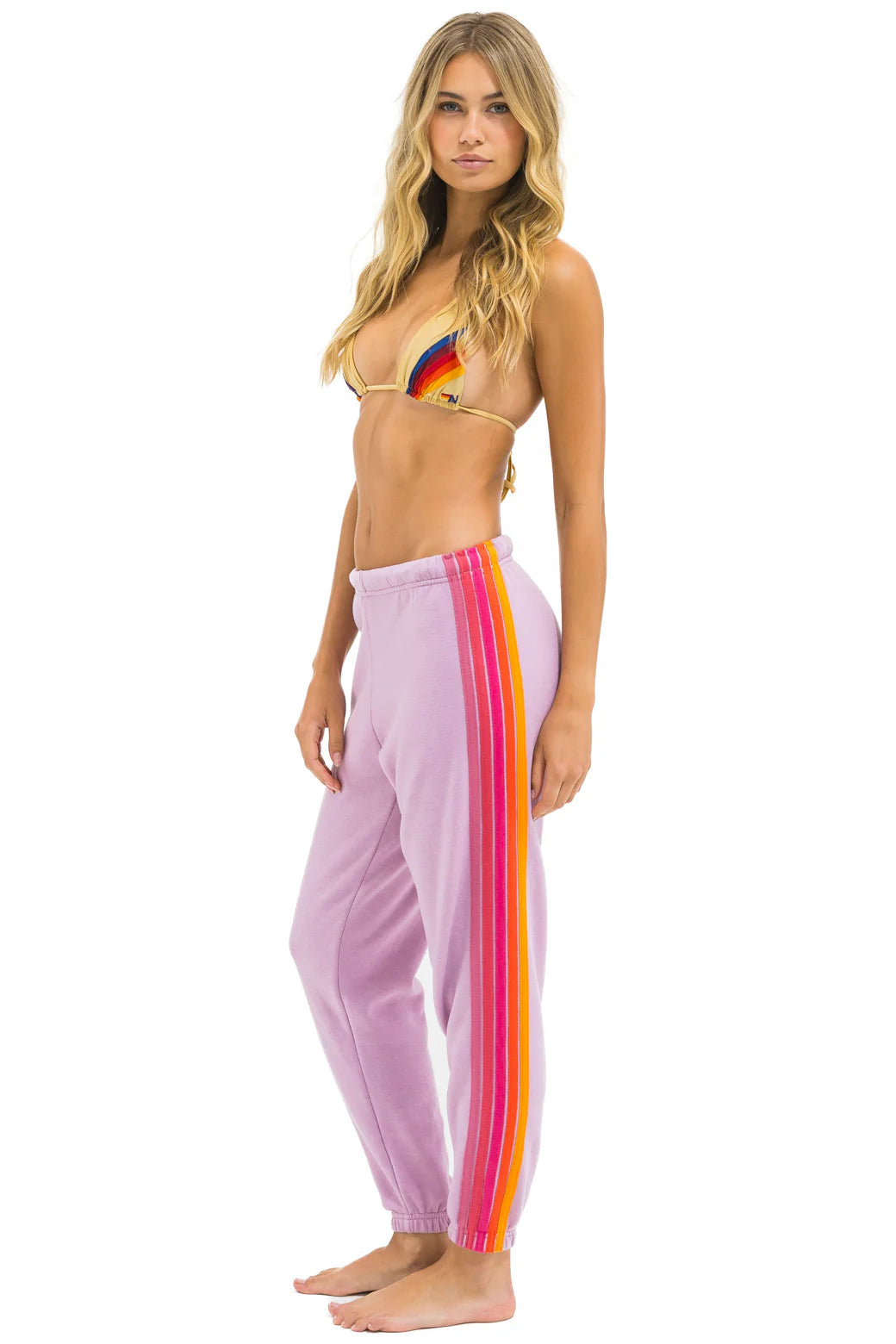 5 Stripe Sweatpants - Mauve // Magenta Orange