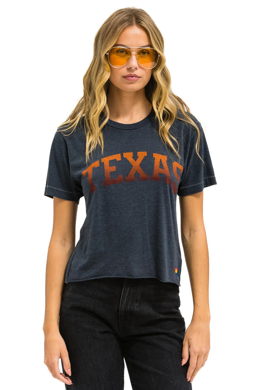 Aviator Nation - University of Texas Bolt Boyfriend Tee - Charcoal