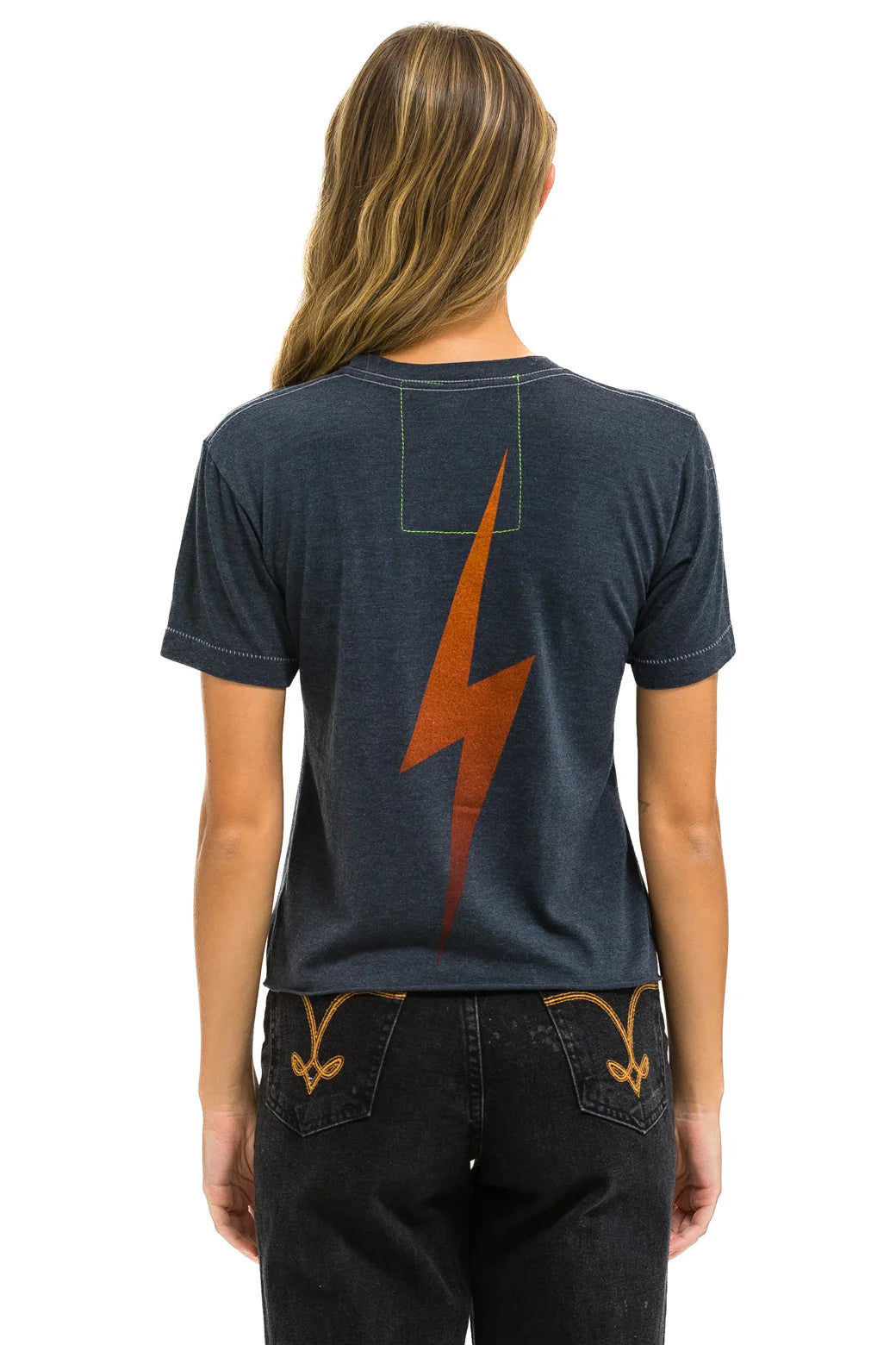 Aviator Nation - University of Texas Bolt Boyfriend Tee - Charcoal